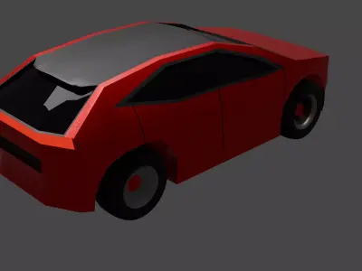 Cartoon SUV Low Poly Low-poly 3D model