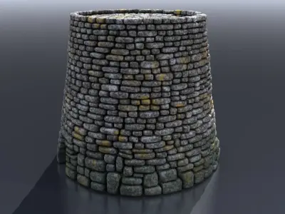 Nuraghe old stone tower Free 3D model