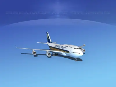 Boeing 747-400 Singapore Airlines 3D model