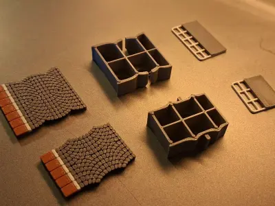 Single Edge Platform Reverse Modules 1-87 FDM color 3D print model