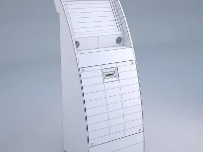 Touch Screen Pay Terminal Screen Display Console Low-poly 3D model