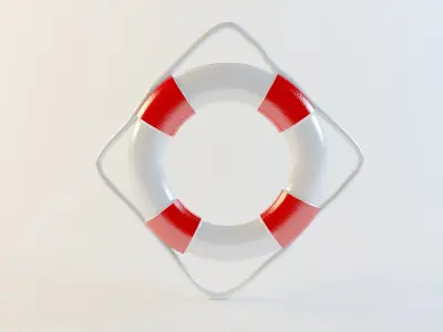 Bagel With Lifeguards 3D model