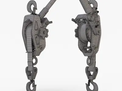 Winch lifting device 3D model