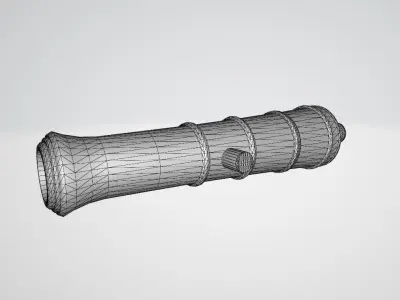 Old Blackpowder Cannon 3D model