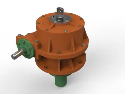 Worm-srew reductor 3D model