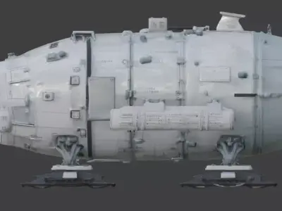 Realistic Sci-Fi Arctic Command Module 3D Model Low-poly 3D model