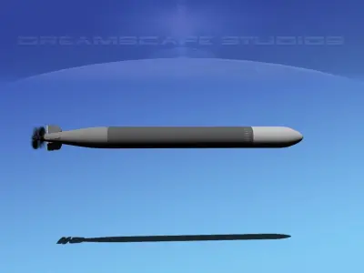 Mark 12 Torpedo  Low-poly 3D model