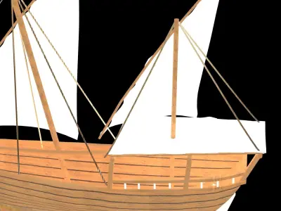 wood ship 3D model purchase