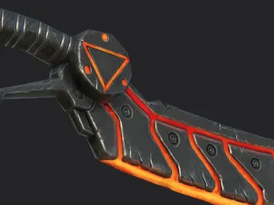 Demons Sword Low-poly 3D model