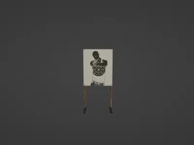 Target Set Low-poly 3D model