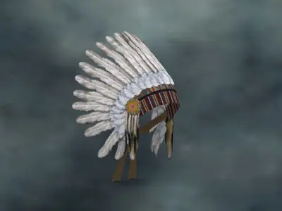 WEAR-020 Indian headdress Low-poly 3D model