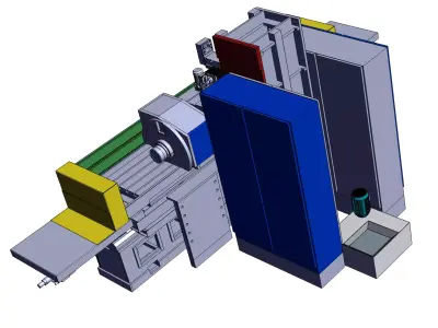 High-Speed Cutting Equipment for Bidirectional Heat Sinks 3D model