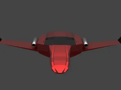 Low-Poly Spaceship fighter jet Low-poly 3D model