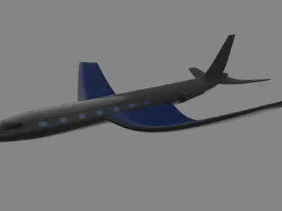 Futuristic plane Concept 3D Free low-poly 3D model