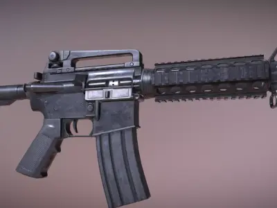 Colt M4 Rifle Low-poly 3D model
