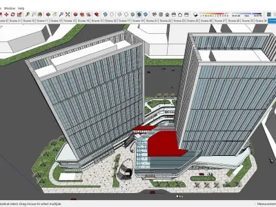 Sketchup Commercial Complex N6 3D model