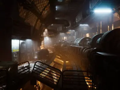 Linear Resonance Collider - UE5 Scene 3D model