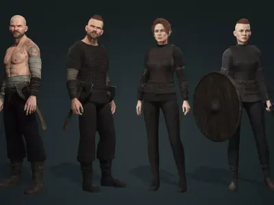 Fantasy Viking Bundle 3D Model Pack