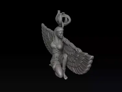 Isis Egyptian Goddess Pendant v7 3D print model