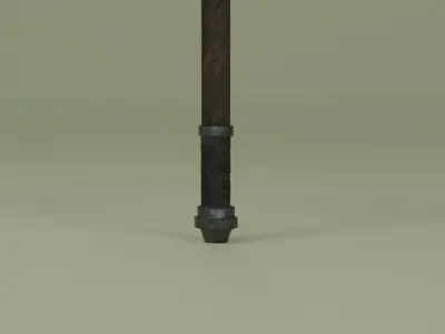 Double-Sided Axe Low-poly 3D model