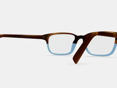 Crane Low Bridge Fit Eyeglasses in Eastern Bluebird Fade 3D model purchase