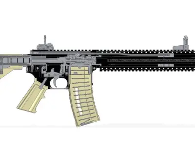 M4A1 modern 3D model