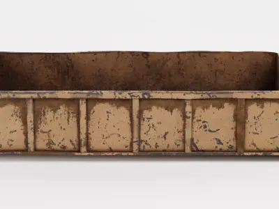 Skip V6 - Realistic Worn Metal Dumpster 3D model