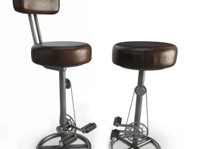 Vintage Bike Stools Segarra 3D model