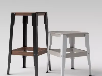Industrial Fordi Stool 3D model