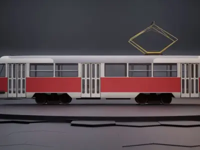 Prague tram 3D model