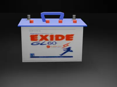 Car Battery  Low-poly 3D model