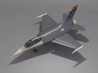 F-16V  Viper Fighting Falcon Multi-Role Fighter Low-poly 3D model