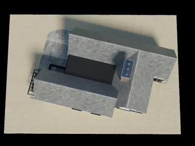 modern-medieval house Low-poly 3D model