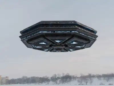 Sci-Fi Spaceship  Low-poly 3D model purchase