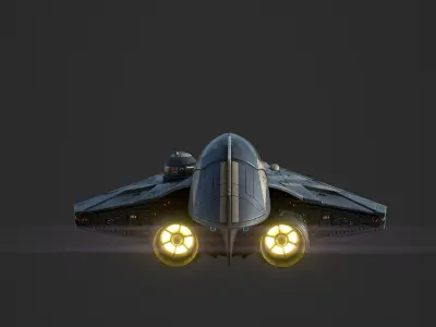 Star Wars Jedi Starfighter - Plo Koon Low-poly 3D model