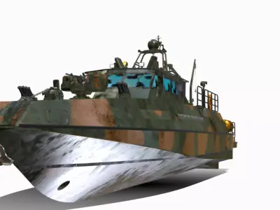 barco patrulha  Low-poly 3D model