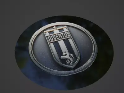 juventus Football Medallion 3D print model