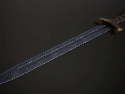 Old Norse Sword - Konungr Vega Low-poly 3D model