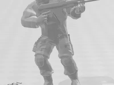 The Punisher Vs Undeads nightmare 3D print model