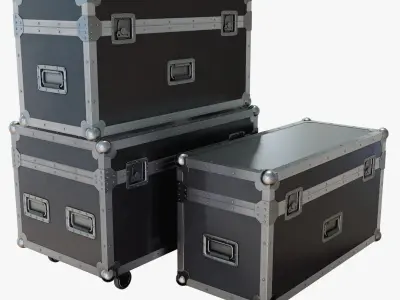 Music Cases Collection PBR 3D model