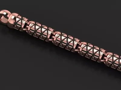 5mm Top Selling chain with triangle patterns antique  3D print model