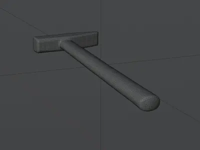 Rusty Tool Hammer 3D scan PBR 4K textures Low-poly 3D model