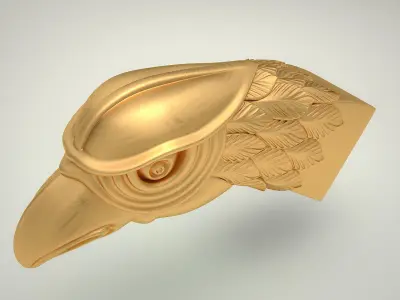Eagle Falcon Head - HAWK Head - 3D STL For CNC 3D model