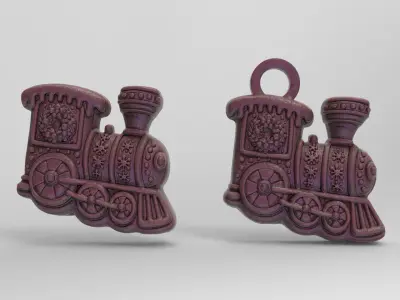 christmas train cookie decor 3D print model