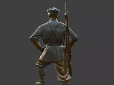 Military sculpture warrior  military battle war hero  soldier 3D print model buy