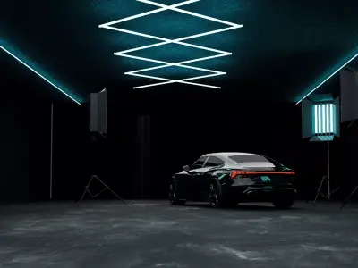 Car Studio -  Virtual Showroom  Low-poly 3D model