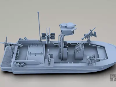 SOC-R River Patrol Boat with Armaments  3D print model