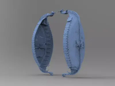 Viking big house Ship design roof 3D model