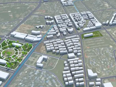 Chenzhou Hunan China 25km Free low-poly 3D model