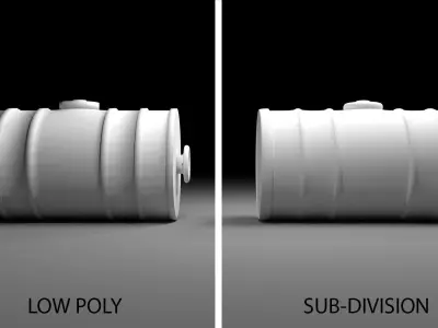 Steel Water Tank 4 3D model